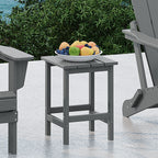 Table d'appoint carrée Polytrends Laguna en PEHD, résistante aux intempéries, pour terrasse
