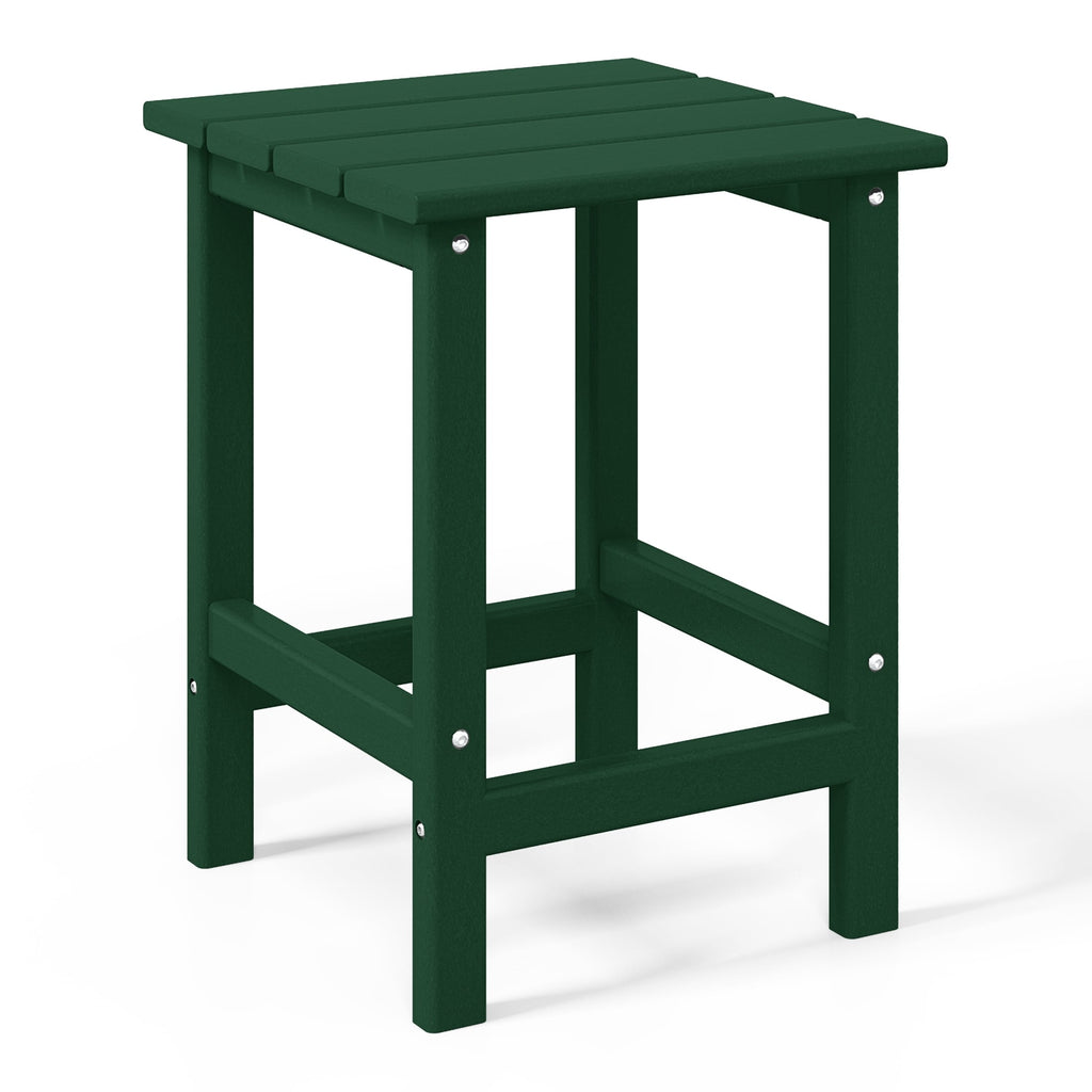 Table d'appoint carrée Polytrends Laguna en PEHD, résistante aux intempéries, pour terrasse