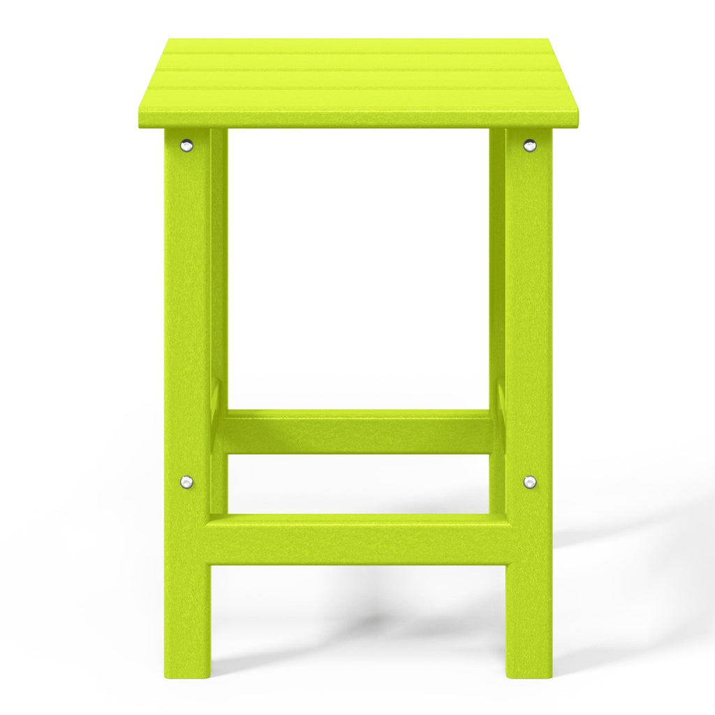 Table d'appoint carrée Polytrends Laguna en PEHD, résistante aux intempéries, pour terrasse