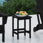 Table d'appoint carrée Polytrends Laguna en PEHD, résistante aux intempéries, pour terrasse