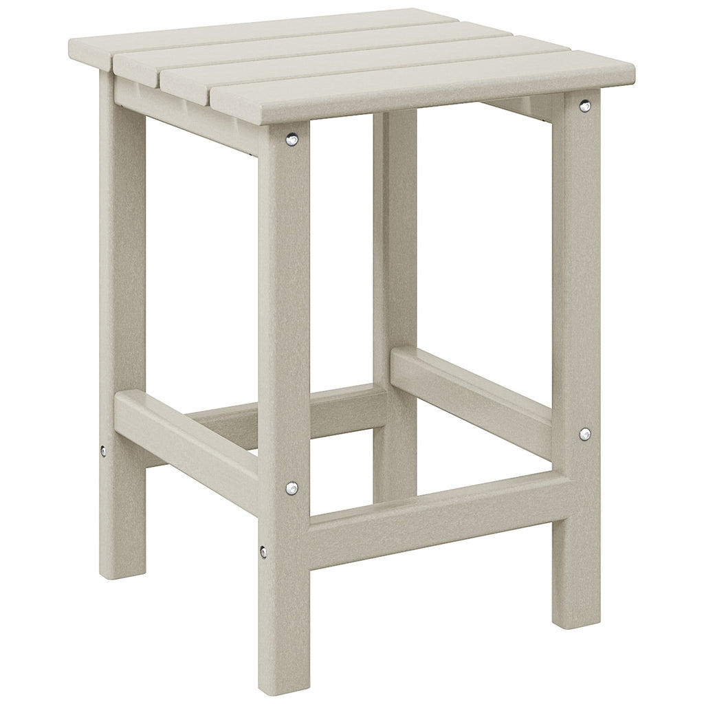 Table d'appoint carrée Polytrends Laguna en PEHD, résistante aux intempéries, pour terrasse
