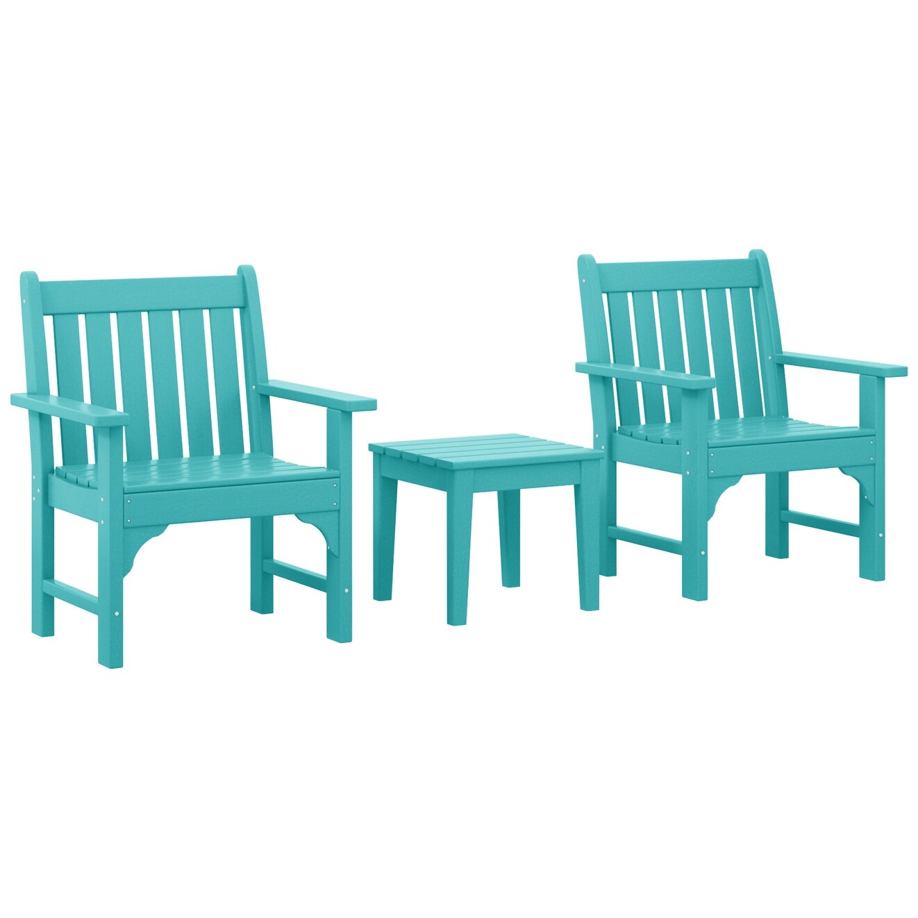 Ensemble de jardin 3 pièces Polytrends Laguna avec fauteuils et table d'appoint