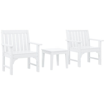 Ensemble de jardin 3 pièces Polytrends Laguna avec fauteuils et table d'appoint