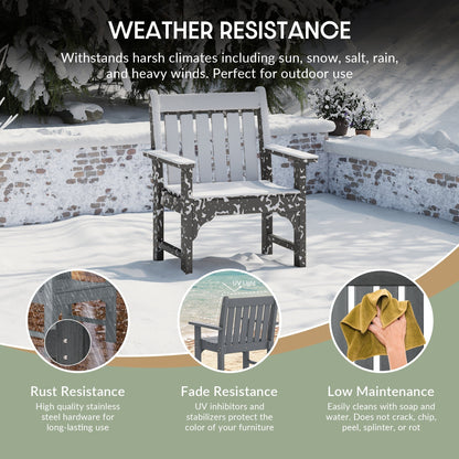 Ensemble de jardin 3 pièces Polytrends Laguna avec fauteuils et table d'appoint
