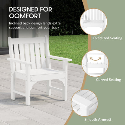 Ensemble de jardin 3 pièces Polytrends Laguna avec fauteuils et table d'appoint