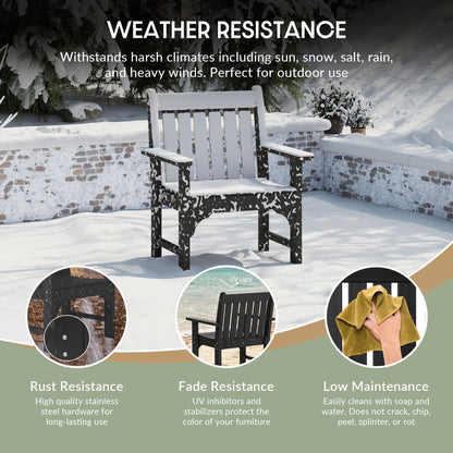 Ensemble de jardin 3 pièces Polytrends Laguna avec fauteuils et table d'appoint