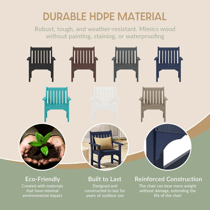 Ensemble de jardin 3 pièces Polytrends Laguna avec fauteuils et table d'appoint