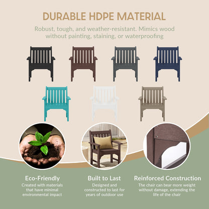 Ensemble de jardin 3 pièces Polytrends Laguna avec fauteuils et table d'appoint