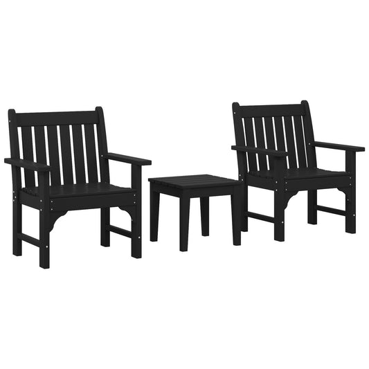 Ensemble de jardin 3 pièces Polytrends Laguna avec fauteuils et table d'appoint