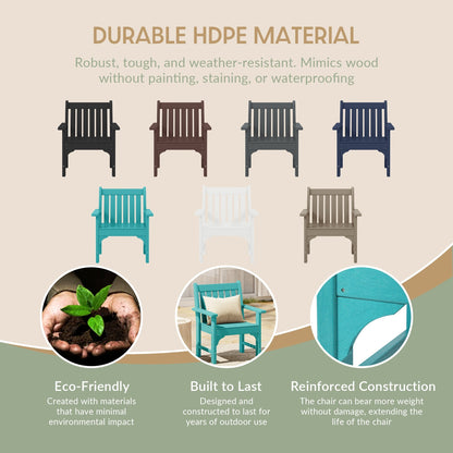 Ensemble de jardin 3 pièces Polytrends Laguna avec fauteuils et table d'appoint