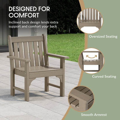 Ensemble de jardin 3 pièces Polytrends Laguna avec fauteuils et table d'appoint