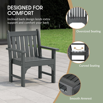 Ensemble de jardin 3 pièces Polytrends Laguna avec fauteuils et table d'appoint