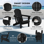 Polytrends Laguna Weather Resistant Outdoor Patio Folding Adirondack Chairs (Set of 2)