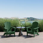 Polytrends Laguna Weather Resistant Outdoor Patio Folding Adirondack Chairs (Set of 2)