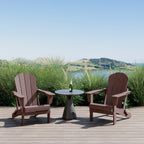 Polytrends Laguna Weather Resistant Outdoor Patio Folding Adirondack Chairs (Set of 2)