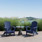 Polytrends Laguna Weather Resistant Outdoor Patio Folding Adirondack Chairs (Set of 2)