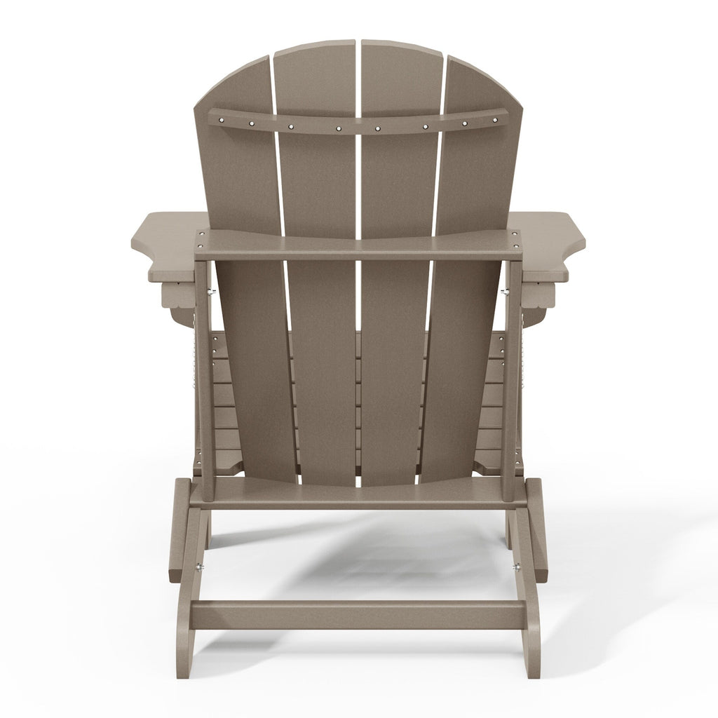 Polytrends Laguna Weather Resistant Outdoor Patio Folding Adirondack Chairs (Set of 2)