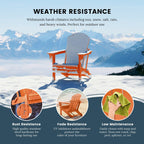 Polytrends Laguna Weather Resistant Outdoor Patio Folding Adirondack Chairs (Set of 2)