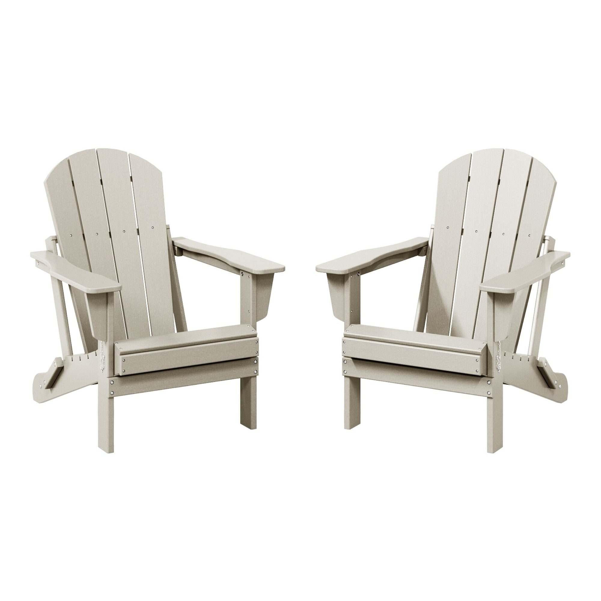 Polytrends Laguna Weather Resistant Outdoor Patio Folding Adirondack Chairs (Set of 2)