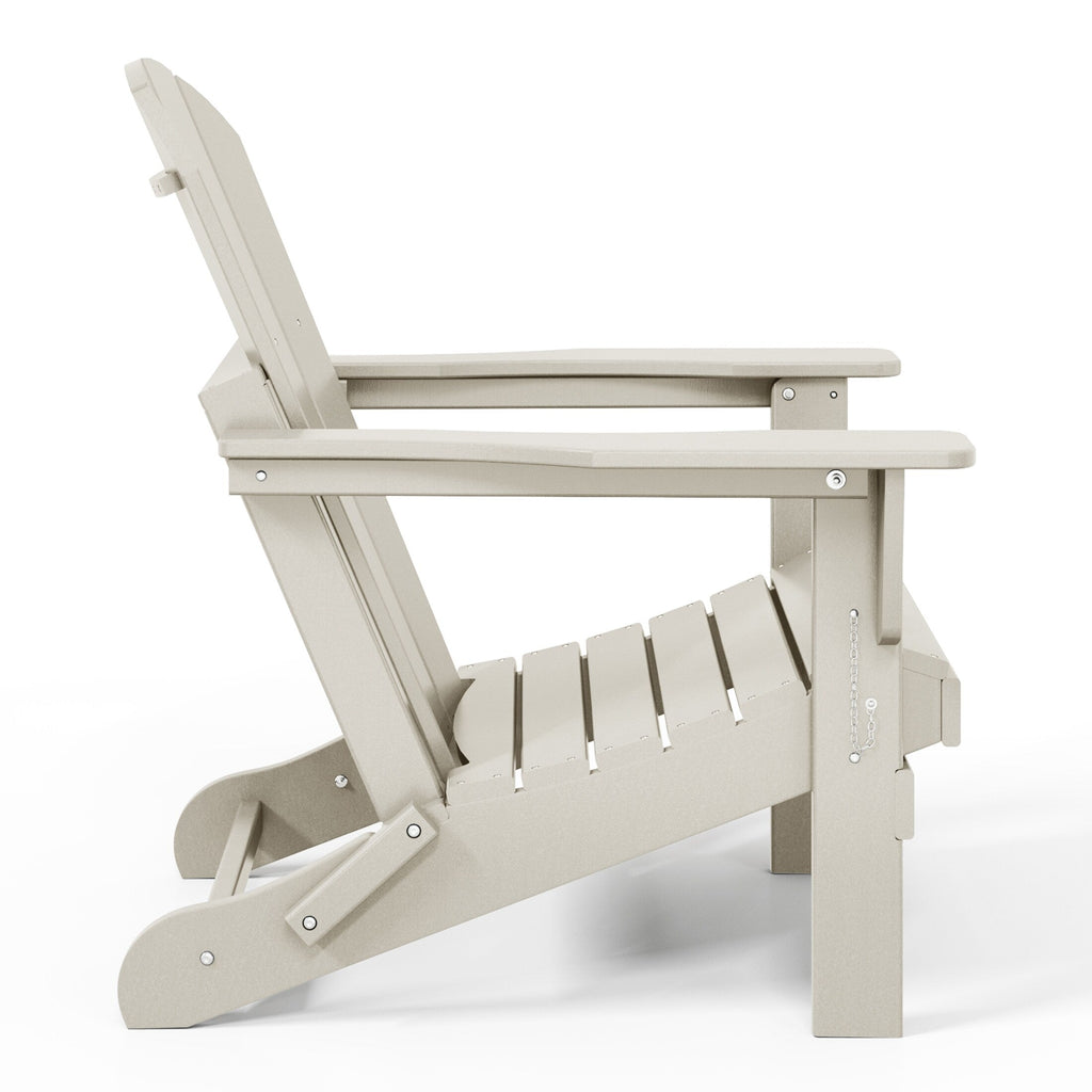 Polytrends Laguna Weather Resistant Outdoor Patio Folding Adirondack Chairs (Set of 2)