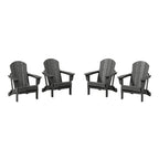 Polytrends Laguna Weather Resistant Outdoor Patio Folding Adirondack Chairs (Set of 4)