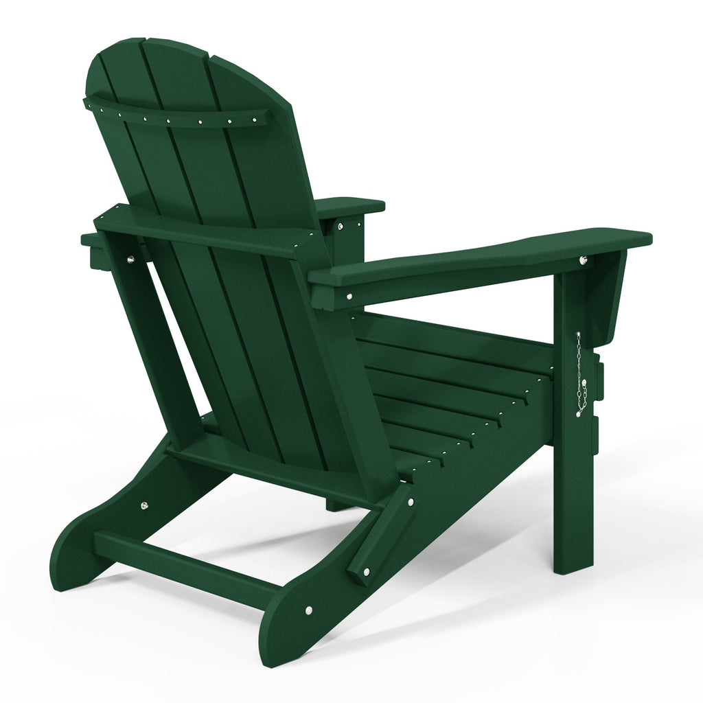 Polytrends Laguna Weather Resistant Outdoor Patio Folding Adirondack Chairs (Set of 4)