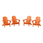 Polytrends Laguna Weather Resistant Outdoor Patio Folding Adirondack Chairs (Set of 4)