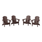 Polytrends Laguna Weather Resistant Outdoor Patio Folding Adirondack Chairs (Set of 4)