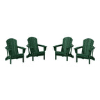 Polytrends Laguna Weather Resistant Outdoor Patio Folding Adirondack Chairs (Set of 4)