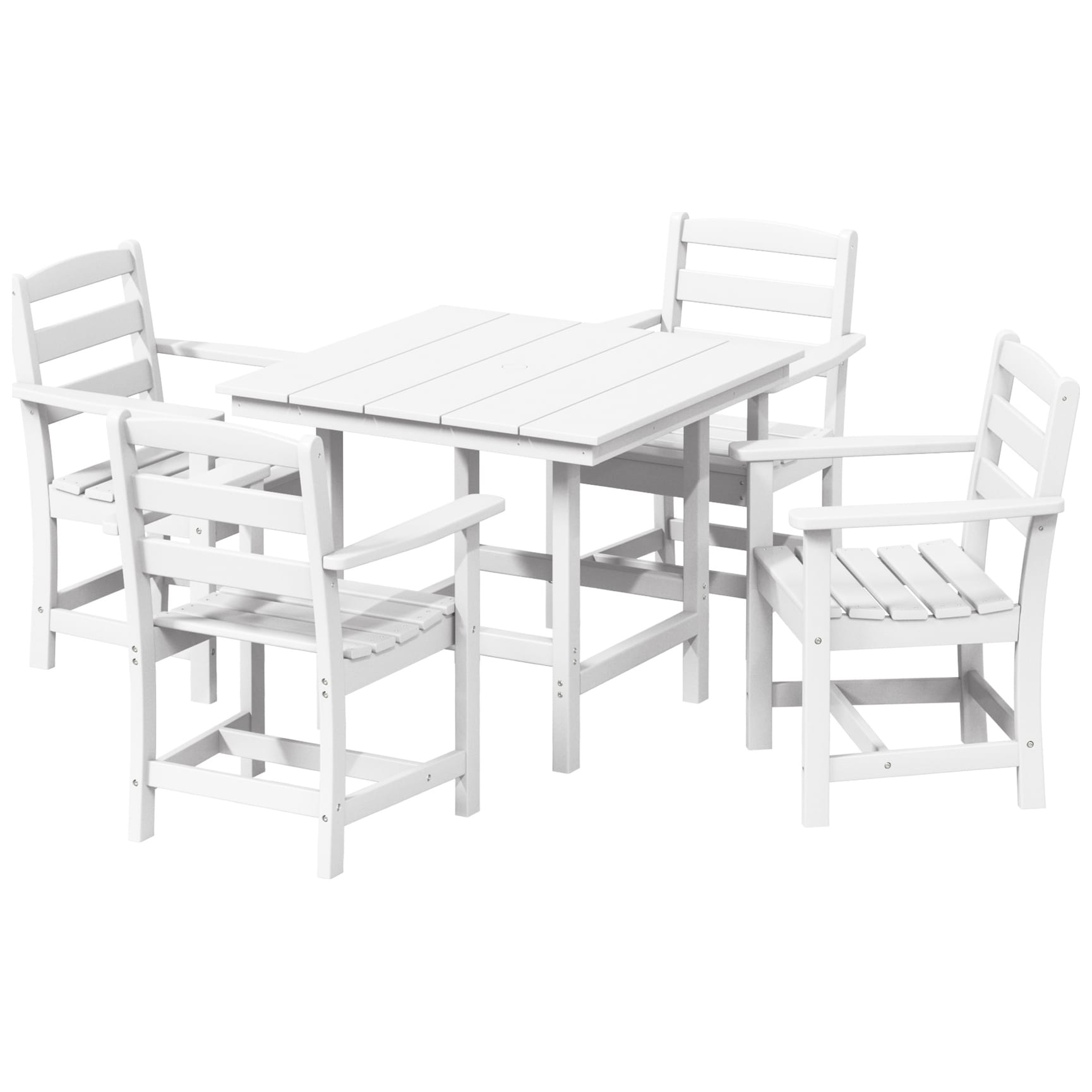 Ensemble de salle à manger Polytrends Shoreside 5 pièces avec fauteuils