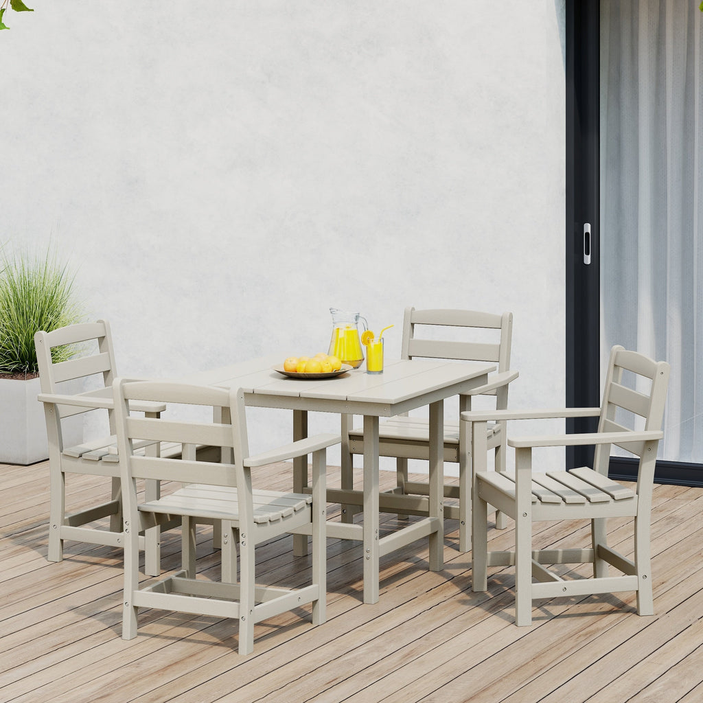 Ensemble de salle à manger Polytrends Shoreside 5 pièces avec fauteuils