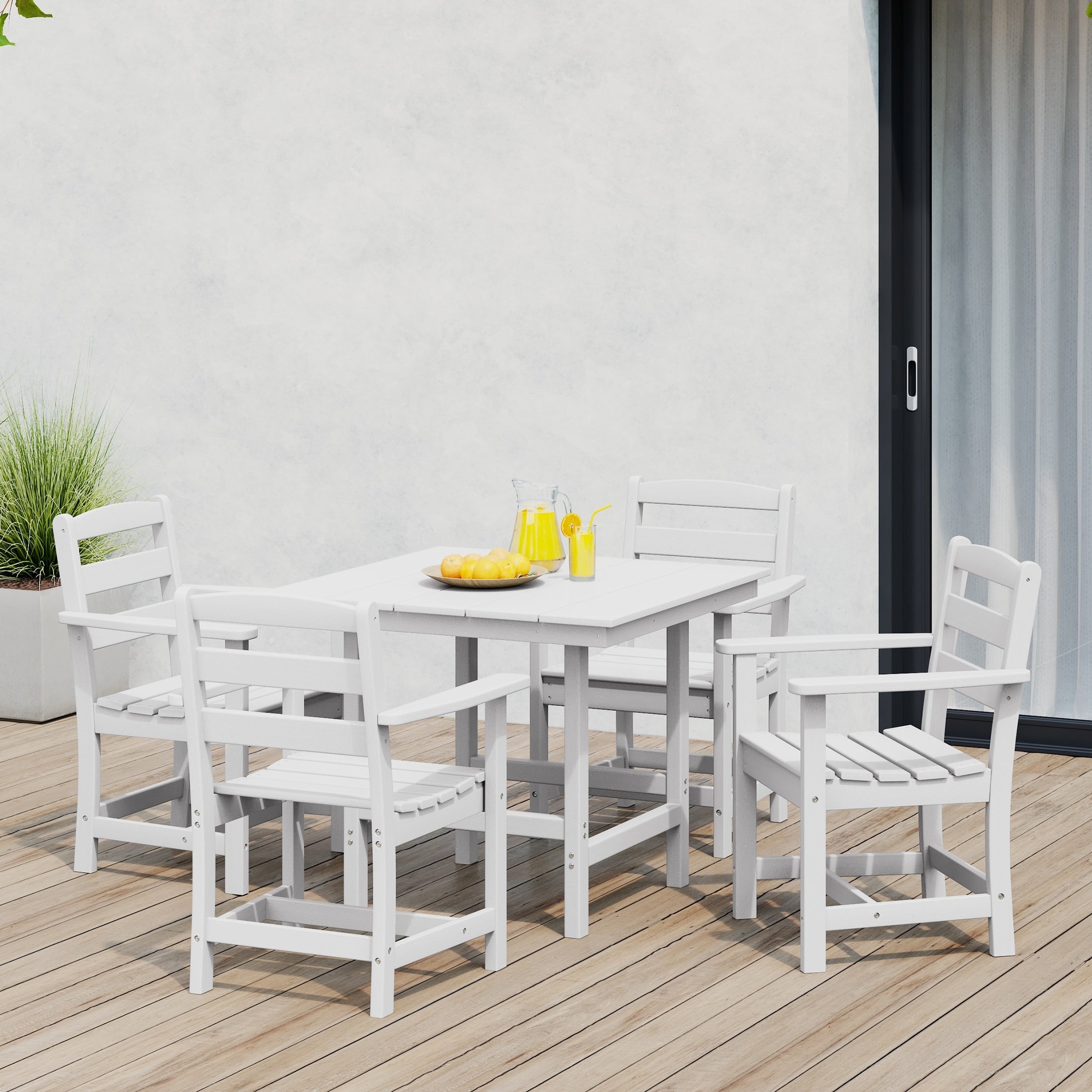 Ensemble de salle à manger Polytrends Shoreside 5 pièces avec fauteuils
