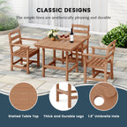 Ensemble de salle à manger Polytrends Shoreside 5 pièces avec fauteuils