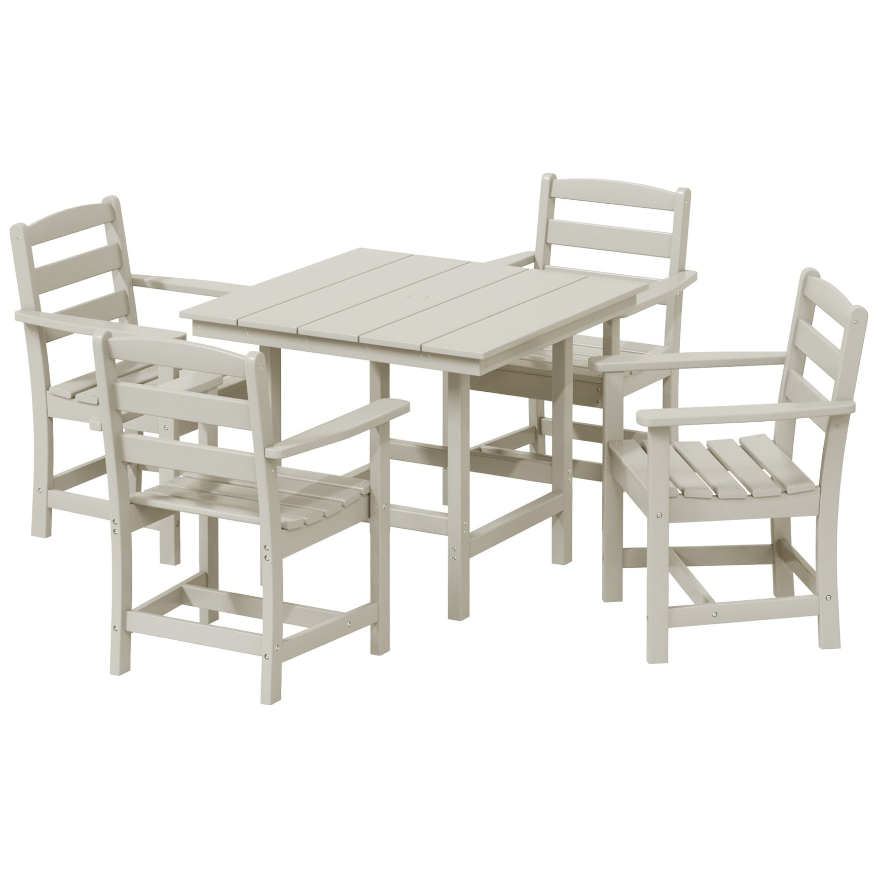 Ensemble de salle à manger Polytrends Shoreside 5 pièces avec fauteuils