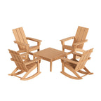 Ensemble de 5 chaises à bascule Polytrends Shoreside, toutes saisons, pour conversation