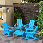 Ensemble de 5 chaises à bascule Polytrends Shoreside, toutes saisons, pour conversation