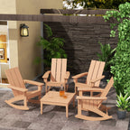 Ensemble de 5 chaises à bascule Polytrends Shoreside, toutes saisons, pour conversation
