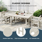 Ensemble de salle à manger Polytrends Shoreside 6 pièces avec fauteuils et banc