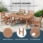 Ensemble de salle à manger Polytrends Shoreside 6 pièces avec fauteuils et banc