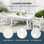 Ensemble de salle à manger Polytrends Shoreside 6 pièces avec fauteuils et banc