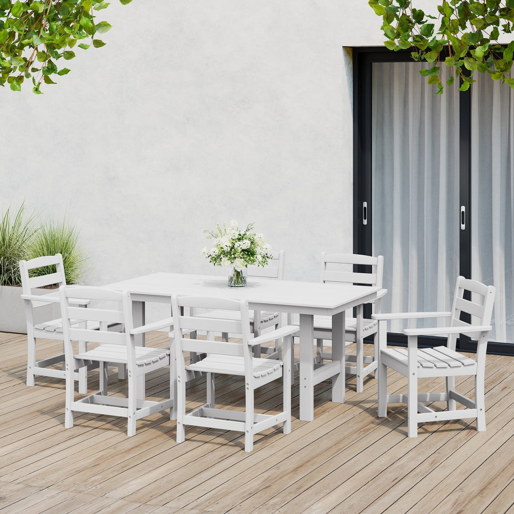 Ensemble de salle à manger Polytrends Shoreside 7 pièces avec fauteuils