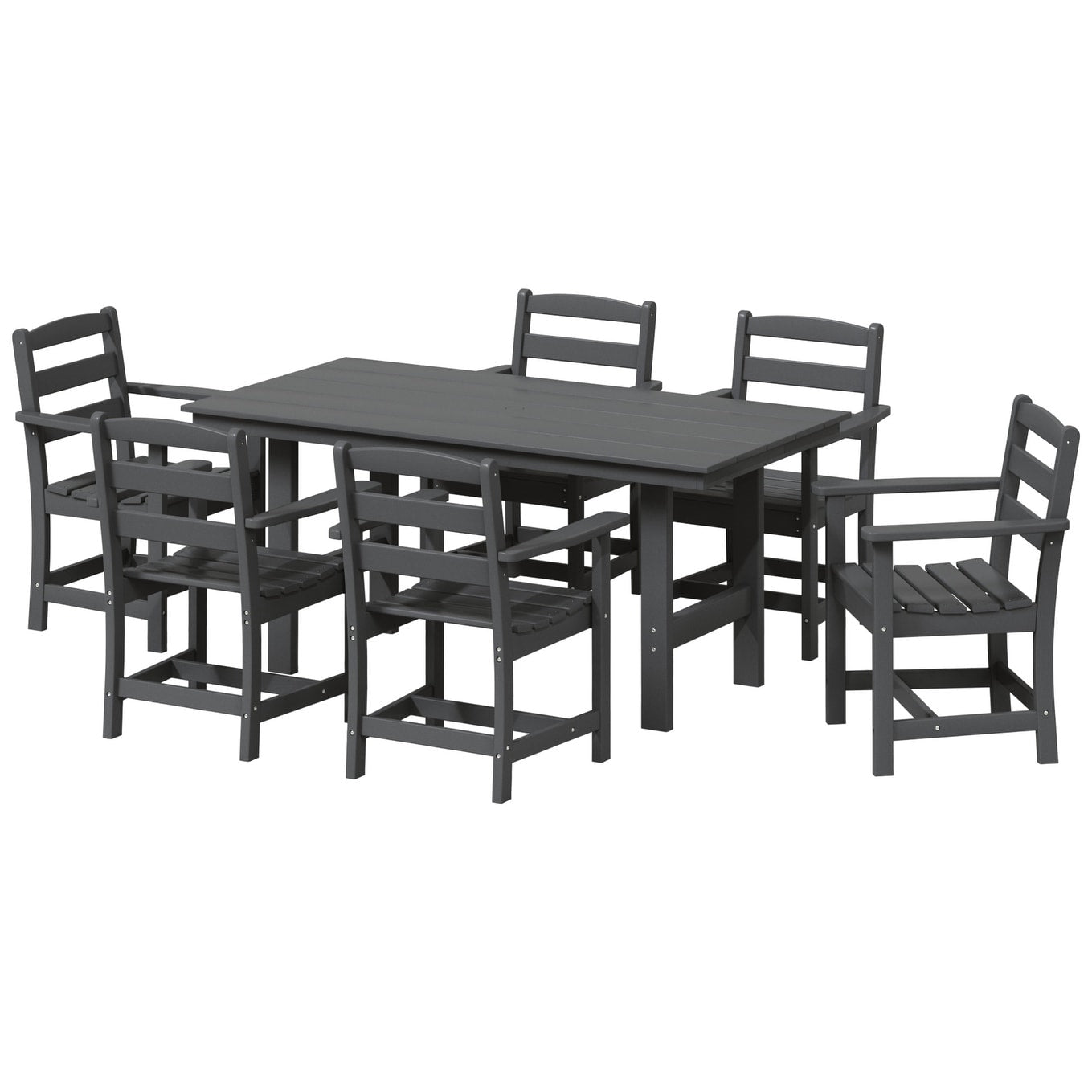 Ensemble de salle à manger Polytrends Shoreside 7 pièces avec fauteuils