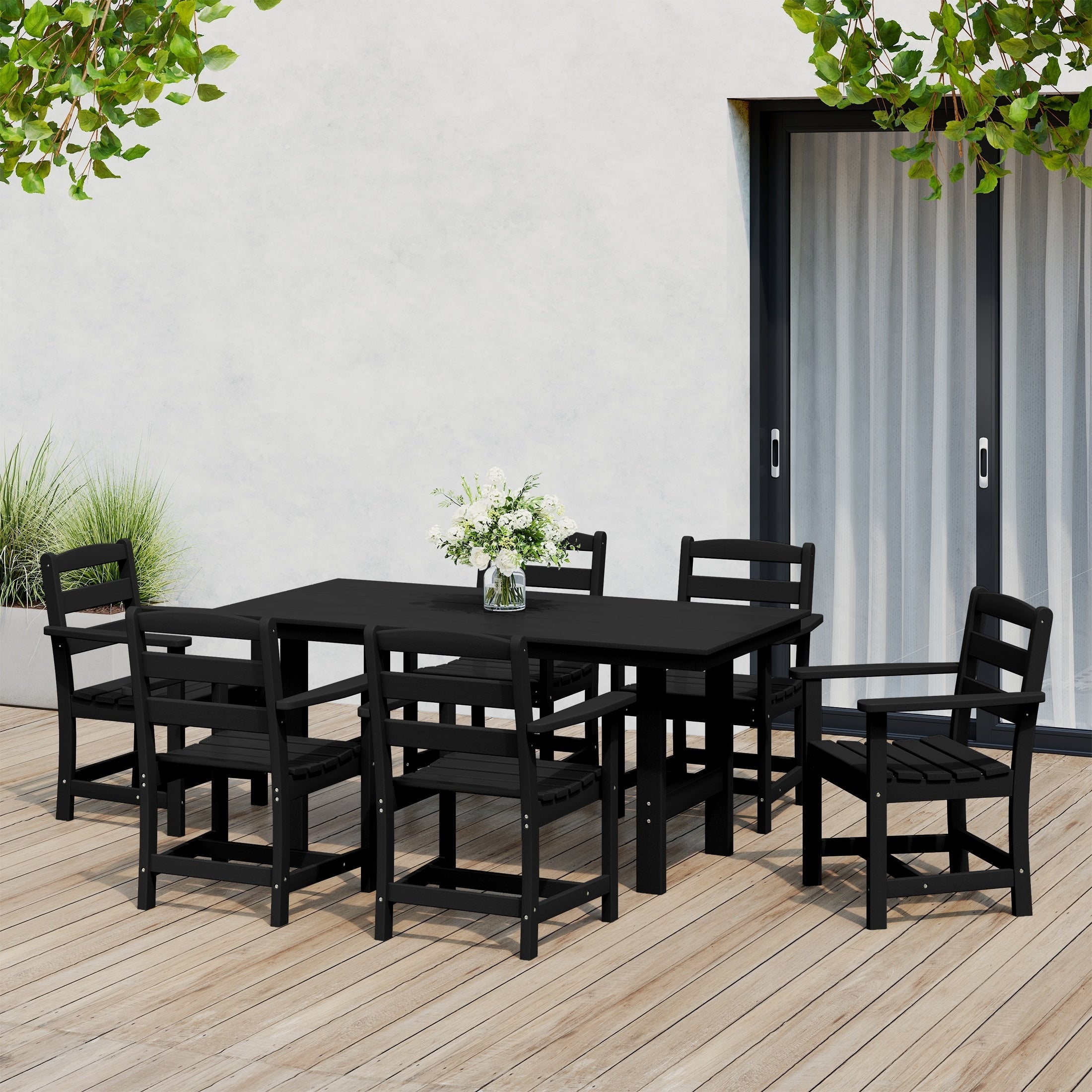Ensemble de salle à manger Polytrends Shoreside 7 pièces avec fauteuils