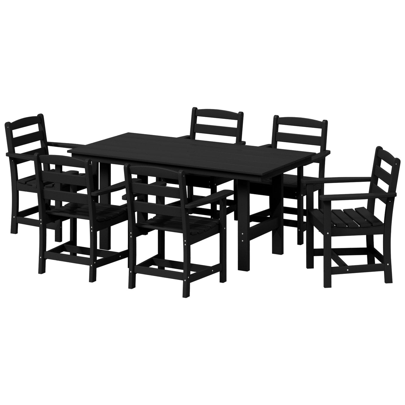 Ensemble de salle à manger Polytrends Shoreside 7 pièces avec fauteuils