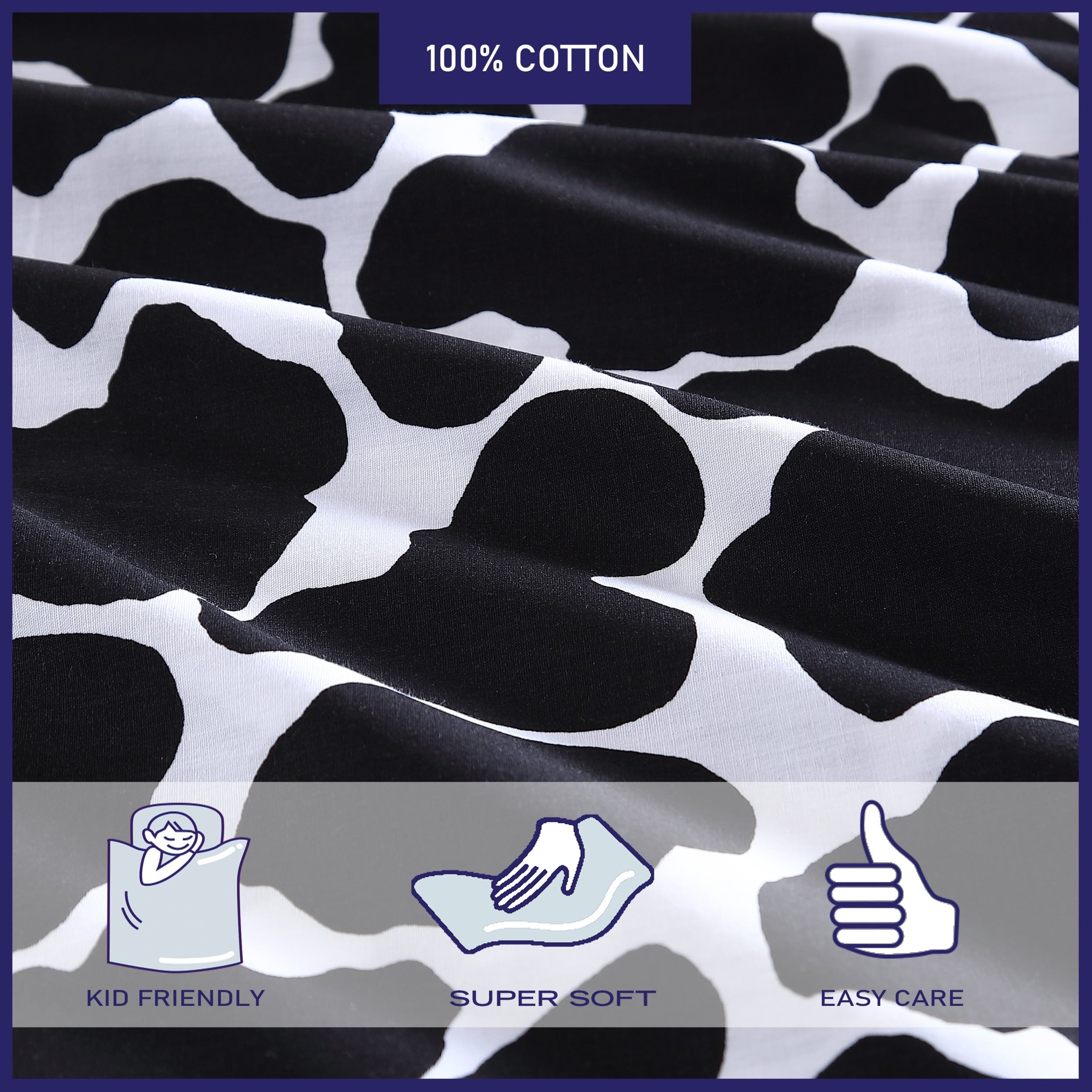 Parures de draps en percale de coton imprimé Poppy &amp; Fritz Kids