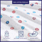 Parures de draps en percale de coton imprimé Poppy &amp; Fritz Kids
