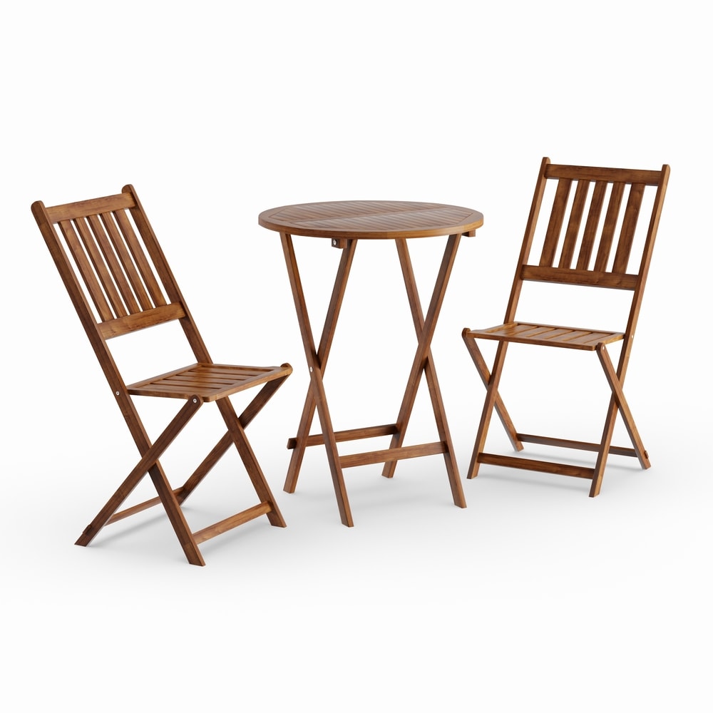 Ensemble bistrot d'extérieur en bois dur d'acacia Silverton par Havenside Home