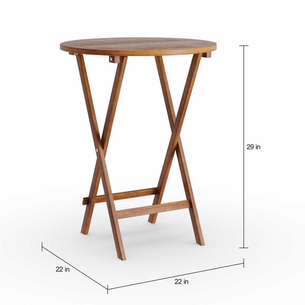 Ensemble bistrot d'extérieur en bois dur d'acacia Silverton par Havenside Home