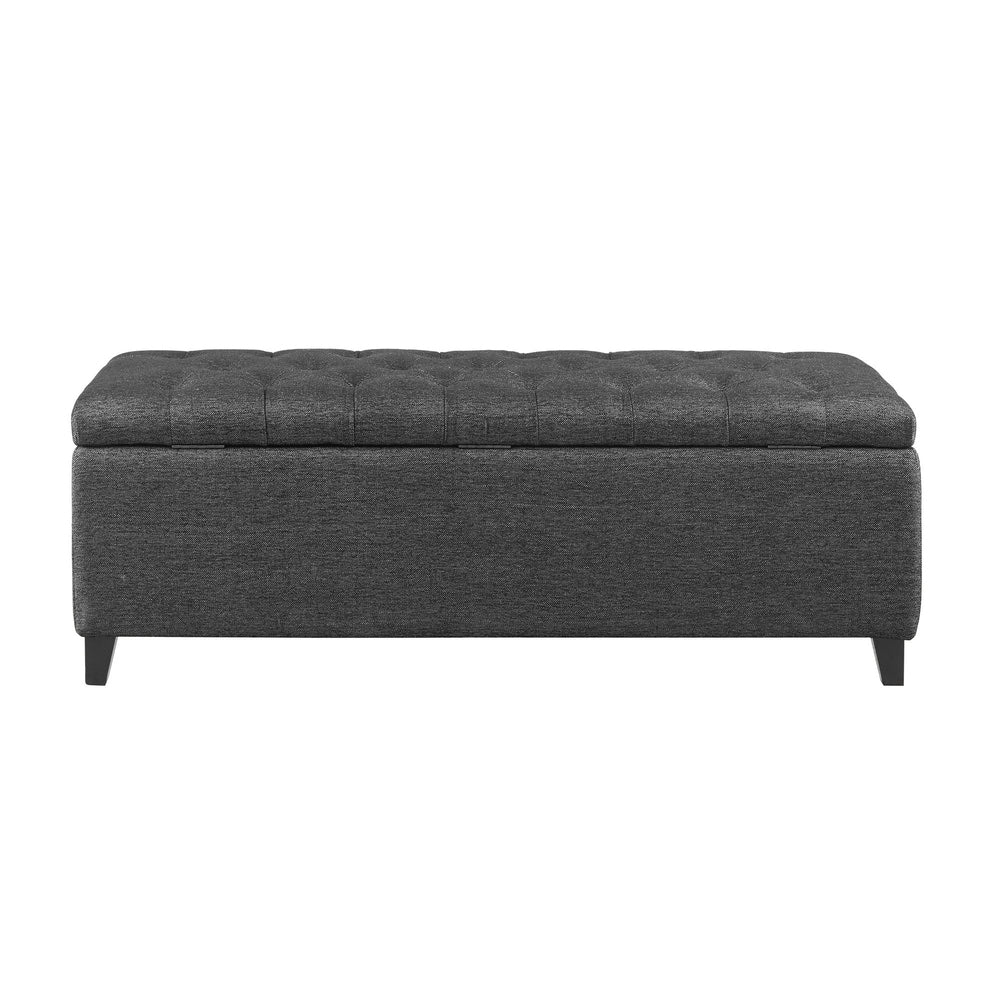 Banc de rangement rembourré à plateau capitonné Sasha de Madison Park