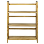 Bibliothèque empilable pliante en bois massif 100 % Edgemont de Porch &amp; Den de 27,5 pouces
